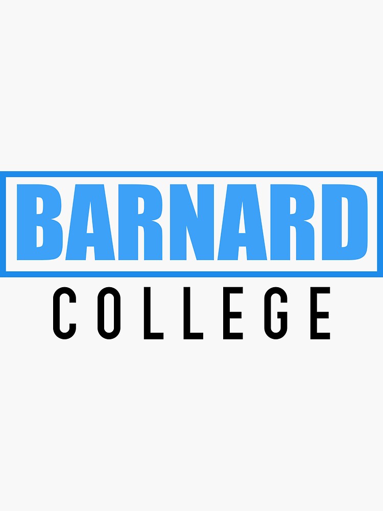 "Barnard College" Sticker for Sale by BasicWear Redbubble
