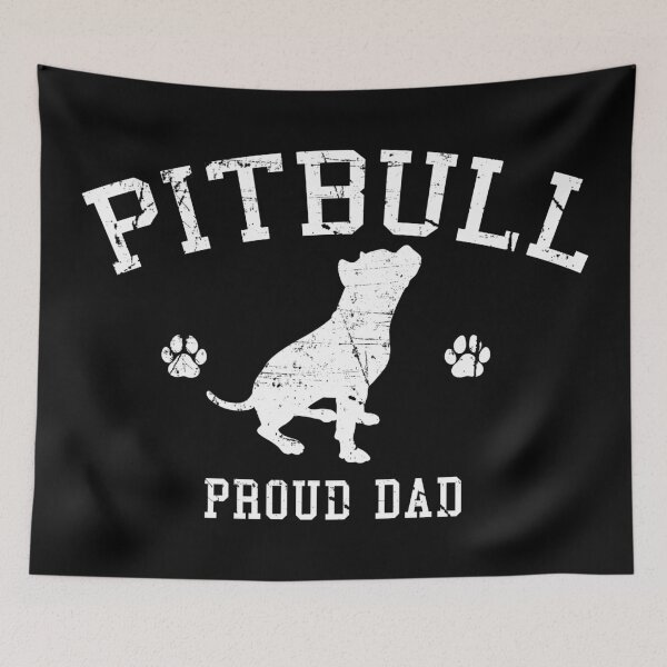 Item preview, Proud Pitbull Dad Black designed and sold by SoccaTamam.