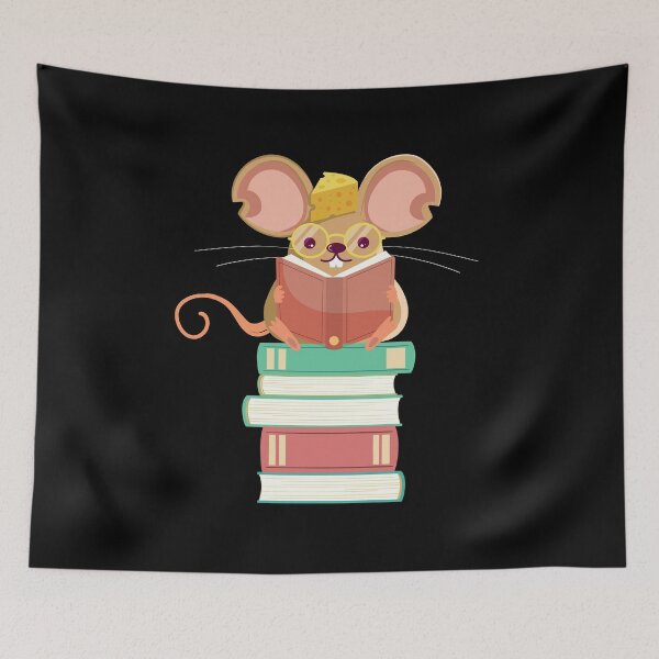 Item preview, Funny Reading Rat Bookworm Gift designed and sold by Basti09.