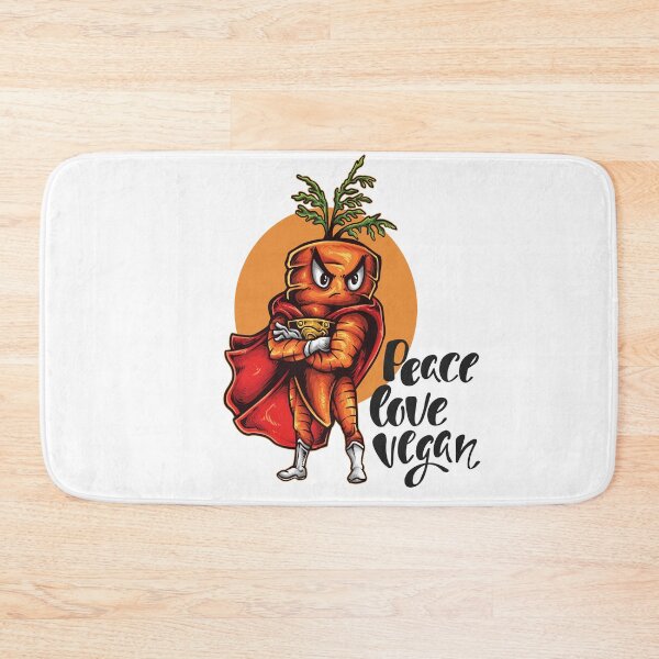 Item preview, Peace Love Vegan Carrot Superhero Foodie Vegetable designed and sold by ProjectX23.