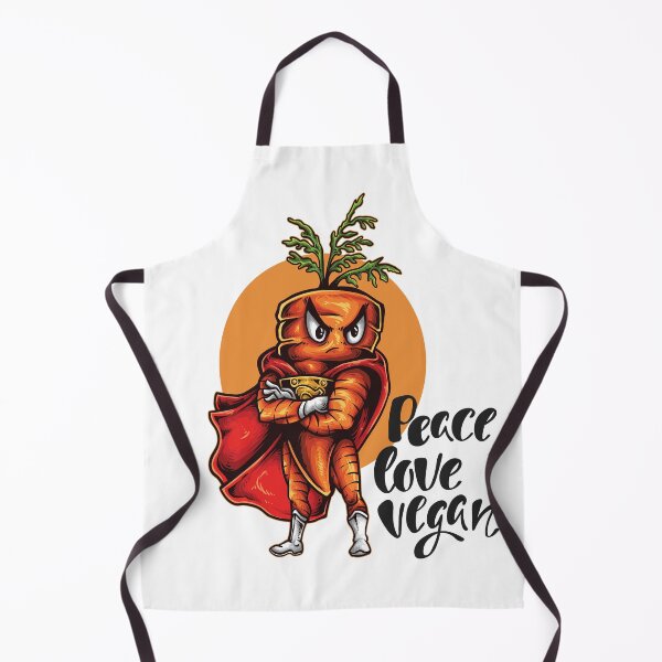 Item preview, Peace Love Vegan Carrot Superhero Foodie Vegetable designed and sold by ProjectX23.