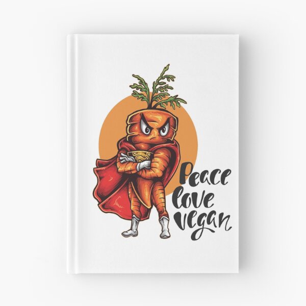 Item preview, Peace Love Vegan Carrot Superhero Foodie Vegetable designed and sold by ProjectX23.