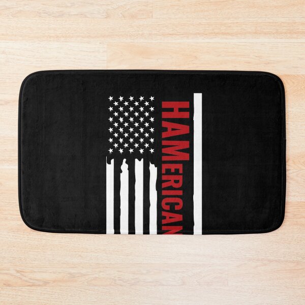 Item preview, HAMerican - Funny USA Flag Amateur Ham Radio 4th July Geek designed and sold by MarioShirtWorld.