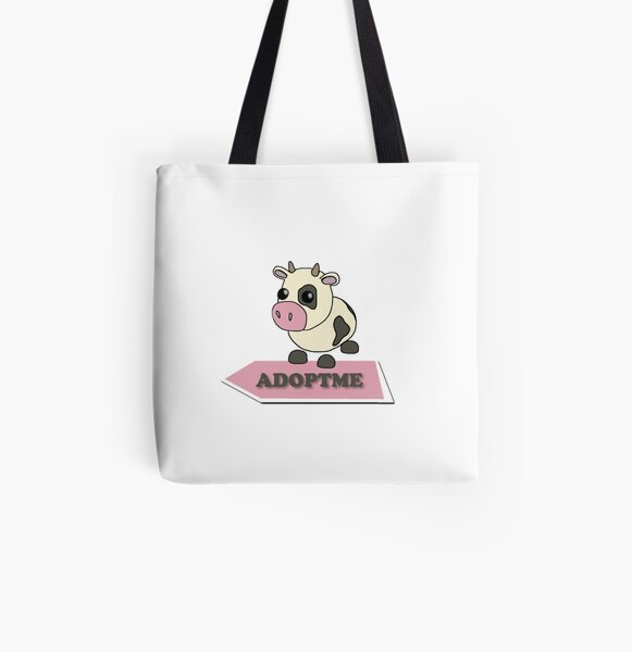 Cow Adopt Me Pet Roblox Pink Tote Bag By Totkisha1 Redbubble - dog in bag roblox
