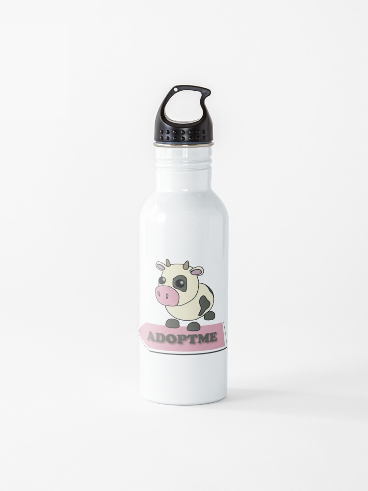 Cow Adopt Me Pet Roblox White Water Bottle By Totkisha1 Redbubble - roblox water bottle labels