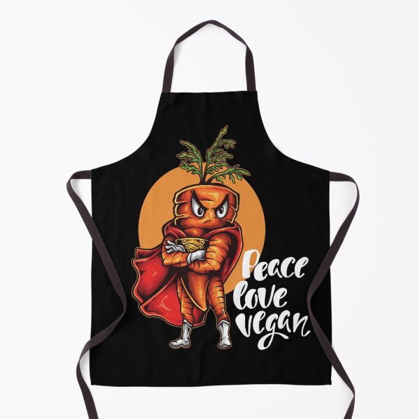 Item preview, Peace Love Vegan Carrot Superhero Foodie Vegetable designed and sold by ProjectX23.