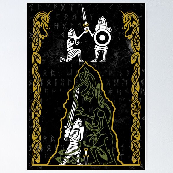 Item preview, Beowulf Vs Grendel's Mother designed and sold by MythicComicsArt.