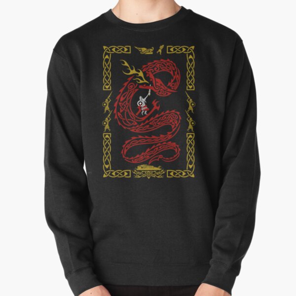 Beowulf Vs The Dragon Pullover Sweatshirt