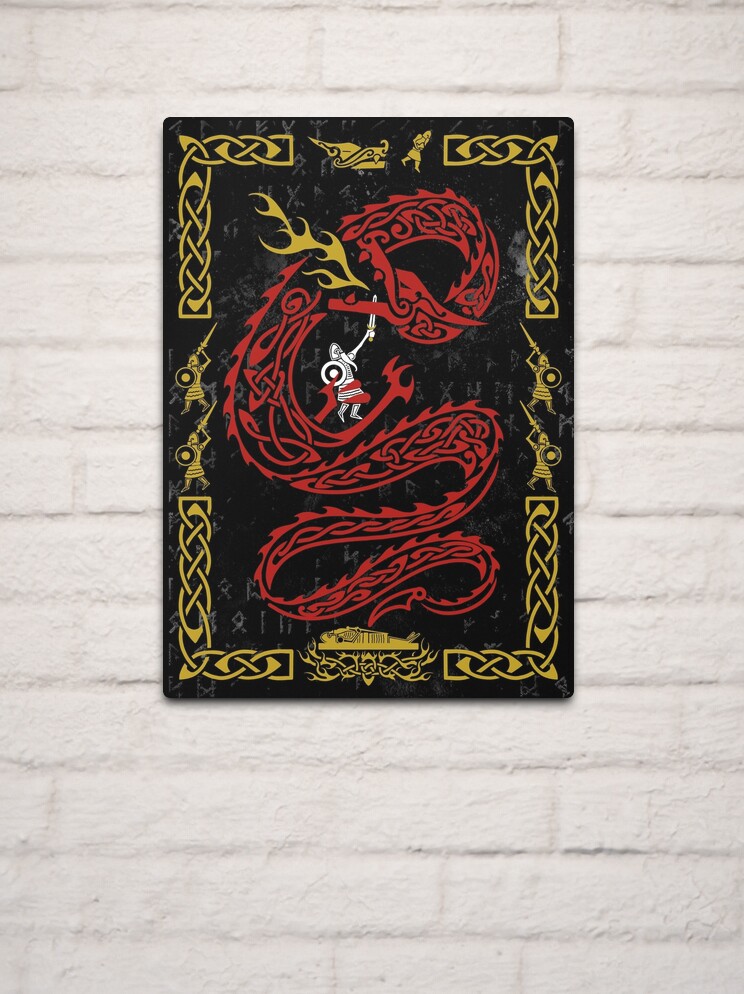 Tyr, Norse God of War, Law and Justice - Red and Black Art Board