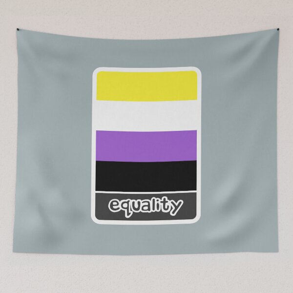 Item preview, Flag Tag (Nonbinary(Equality)) designed and sold by MyRedBottom.
