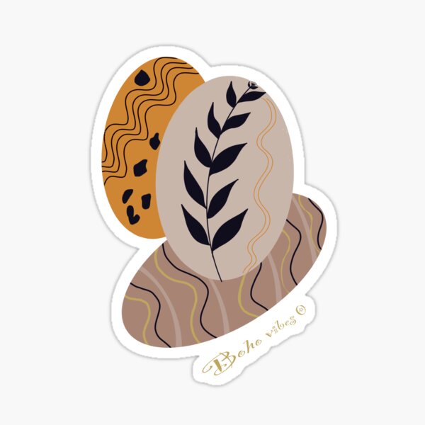 Boho Vibes Sticker For Sale By Almanzart Redbubble 