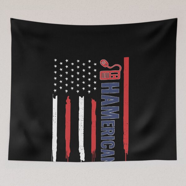 Item preview, Funny Patriotic Amateur Ham Radio Operator USA Flag 4th July designed and sold by MarioShirtWorld.