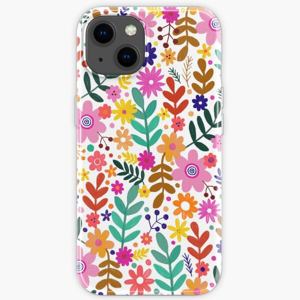 Flowers and leaves iPhone Soft Case