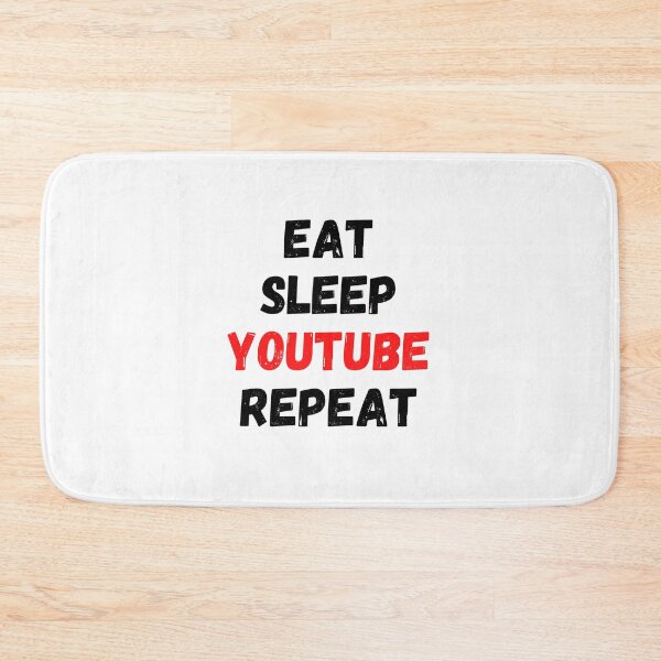 Artikelvorschau, Eat Sleep YouTube Repeat entworfen und verkauft von BeardedTree.