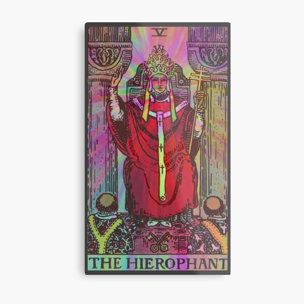 The Hierophant Rider Waite Tarot Card Trippy Tarot Psychedelic Graphic Tee