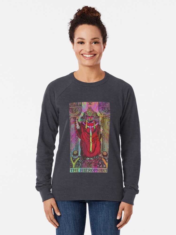 The Hierophant Rider Waite Tarot Card Trippy Tarot Psychedelic Graphic Tee