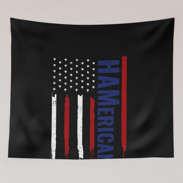 Item preview, Funny Patriotic Amateur Ham Radio Operator USA Flag 4th July designed and sold by MarioShirtWorld.