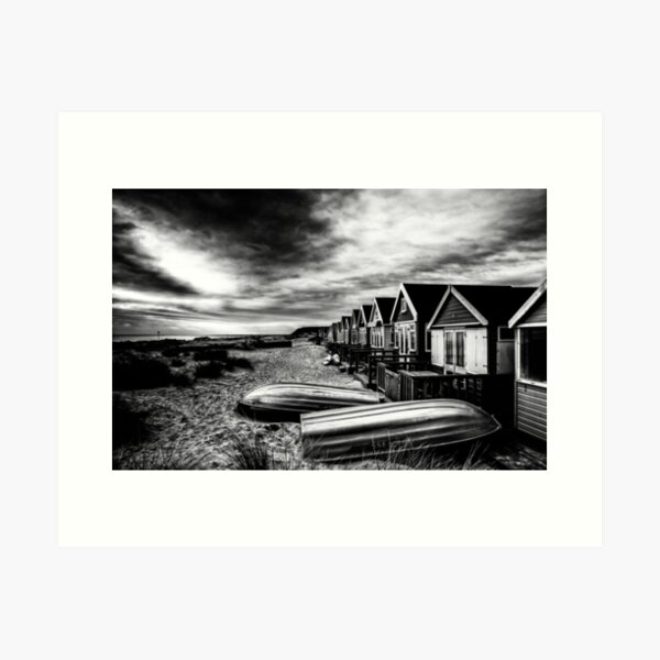 Beach Huts at Mudeford Spit, Christchurch Art Print