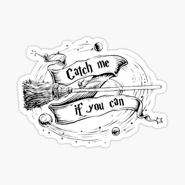 Item preview, Magic Broomstick Catch Me Silhouette designed and sold by SilhouettesShop.