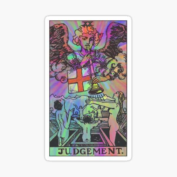 (High Resolution) Judgement - Psychedelic Rider Waite Tarot Card Sticker