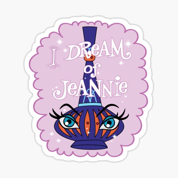 I Dream of Jeannie - Jeannie Bottle with smoke and eyes Sticker