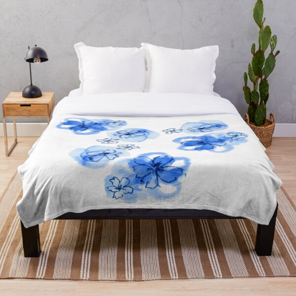 Item preview, Puntos florales pintados a mano de acuarela azul lindo fresco designed and sold by PatinaWorks.