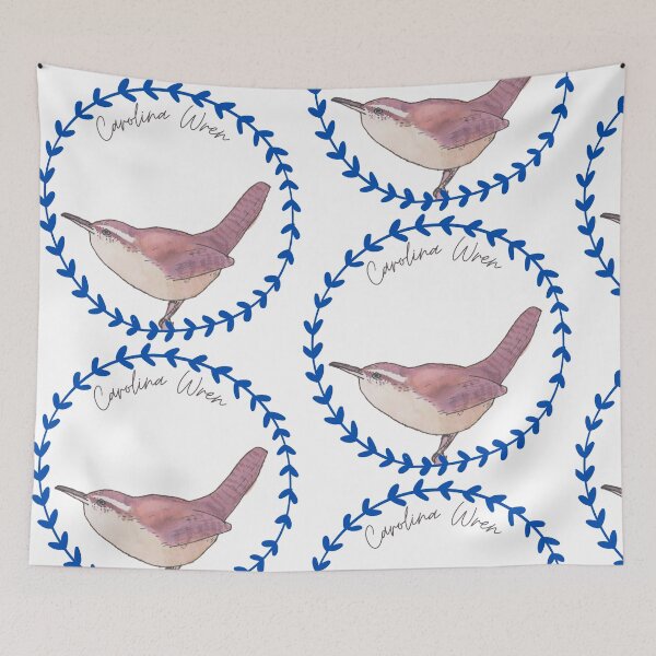 Item preview, Carolina Wren bird species art illustration  designed and sold by TheWaterBirds.