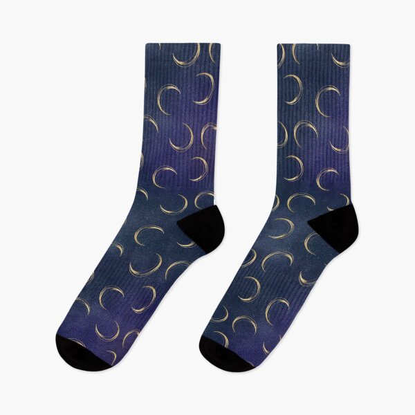 Item preview, Golden crescent moons on a blue background designed and sold by AnnieHochmann.