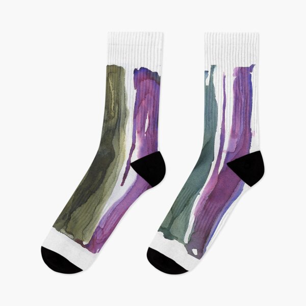 Item preview, Abstract purple and green art.  Watercolor painting of violet and green rectangluar shapes.  designed and sold by rfoxphoto.