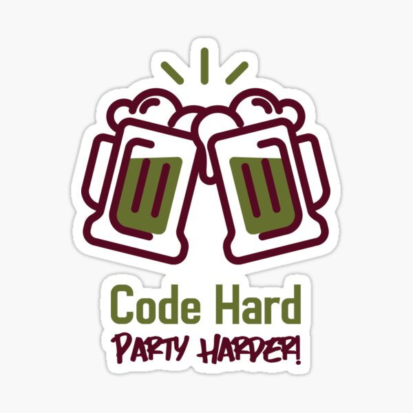Item preview, Code Hard Party Harder coding shirt designed and sold by SpooTeeDesign.