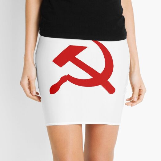 A red hammer and sickle design from the naval ensign of the Soviet Union Mini Skirt