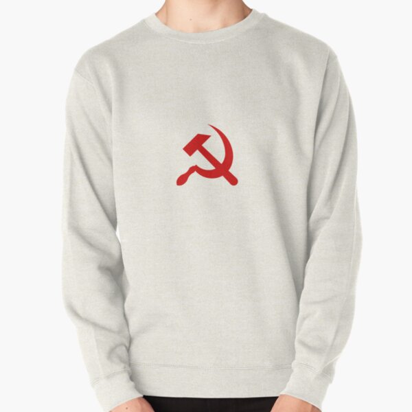 A red hammer and sickle design from the naval ensign of the Soviet Union Pullover Sweatshirt