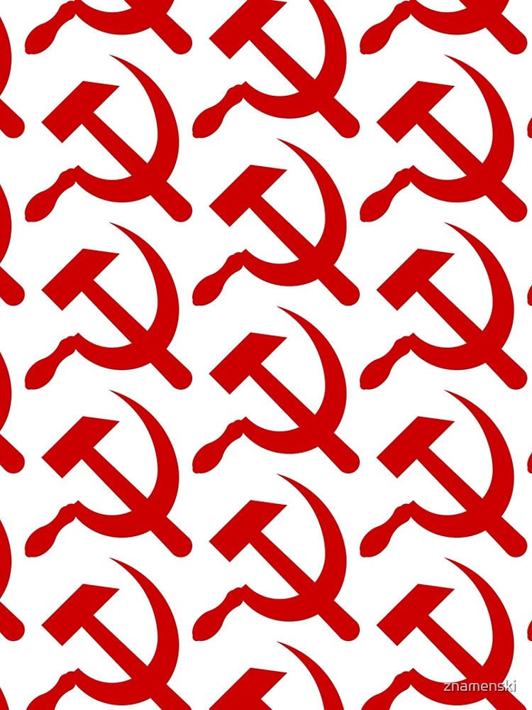 A red hammer and sickle design from the naval ensign of the Soviet Union by znamenski
