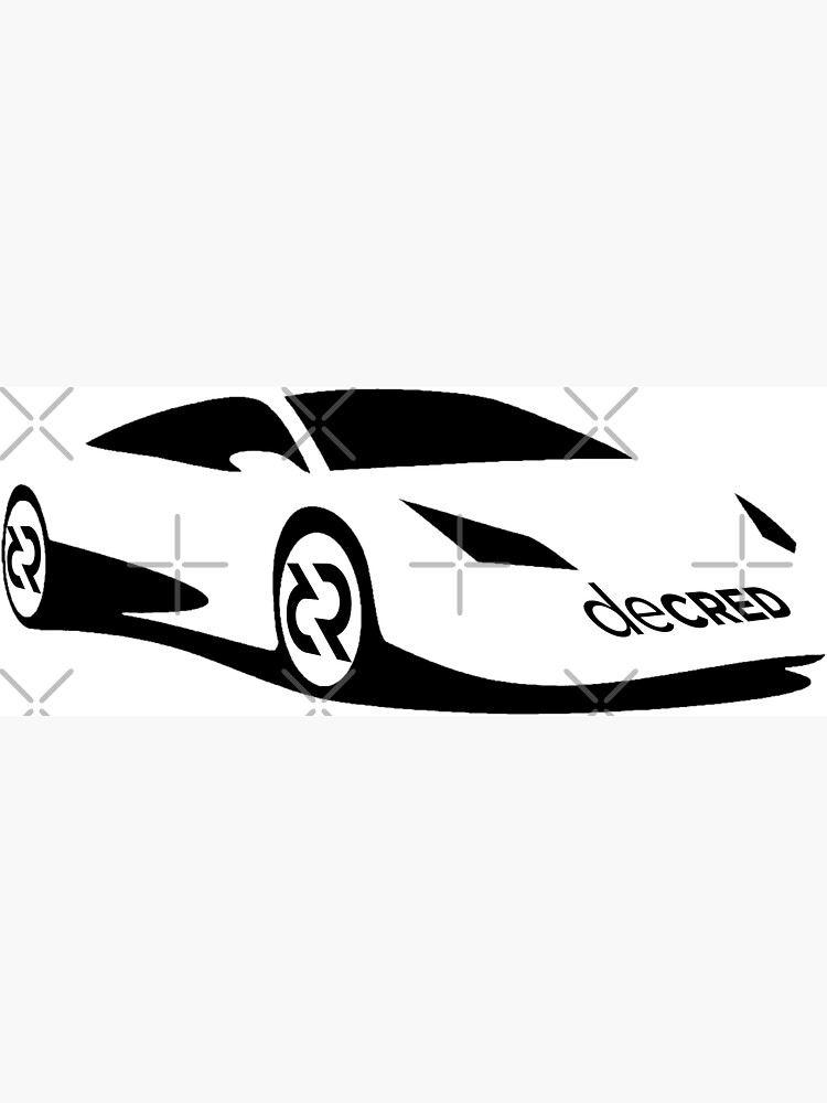 (sticker) Decred sports car ™ v3 'Design timestamped by https://timestamp.decred.org/' by OfficialCryptos