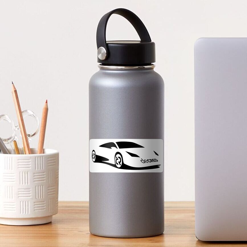 (sticker) Decred sports car ™ v3 'Design timestamped by https://timestamp.decred.org/' Sticker
