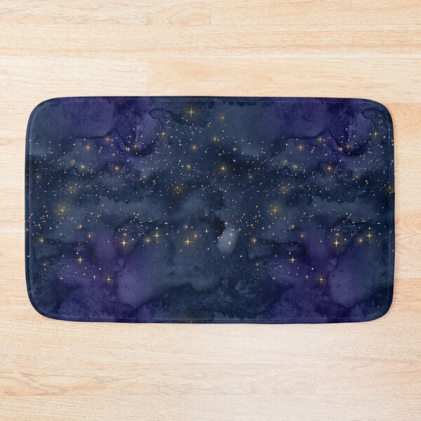 Item preview, Golden stars on a blue watercolor background 1 designed and sold by AnnieHochmann.