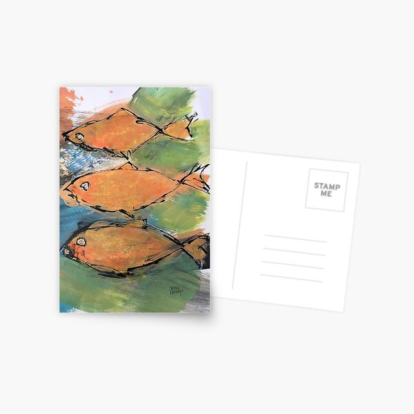 Three Goldfish Postkarte