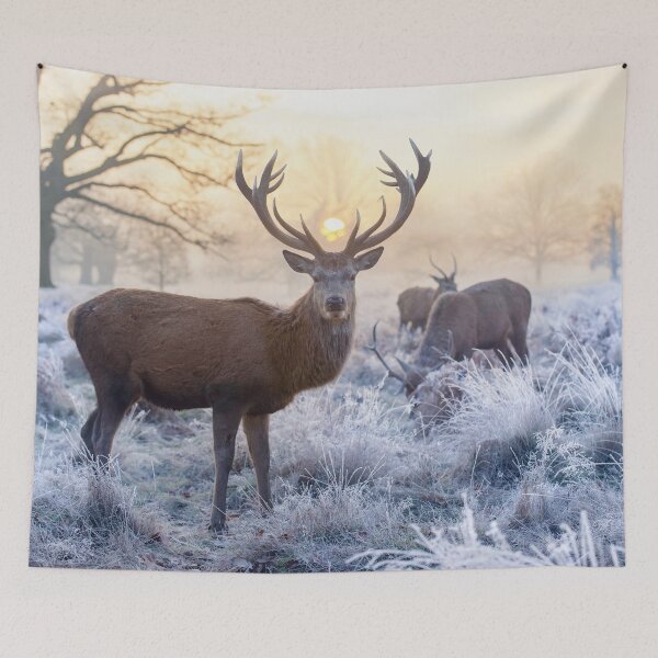 Item preview, Seasons Greetings winter stags designed and sold by Junkyardmax.