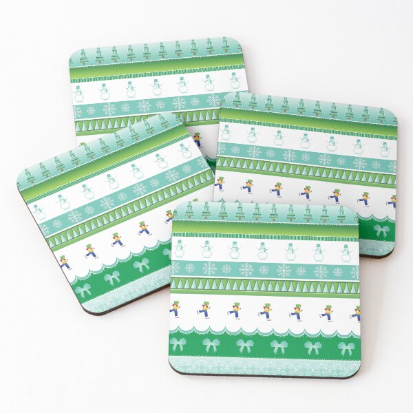 Item preview, Christmas Pattern Background - Green & Teal designed and sold by serenaking.