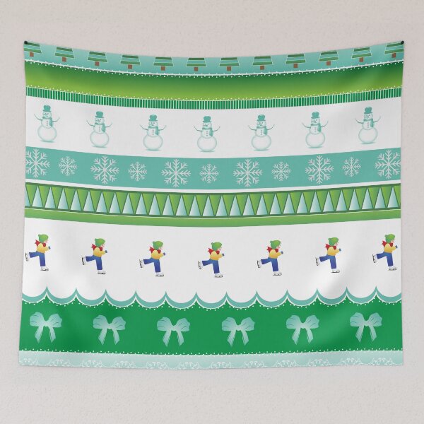 Item preview, Christmas Pattern Background - Green & Teal designed and sold by serenaking.