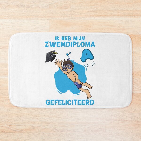 Item preview, Boy is getting here swimming certificate A. Congratulations with your swimming. Ik heb mijn zwemdiploma gehaald tijdens het afzwemmen. Gefeliciteerd! designed and sold by Zwembad Vergelijker.