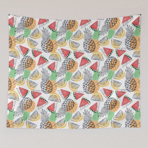 Item preview, Lemon Pineapple Watermelon  Fruit Pattern  designed and sold by EpicArtz.