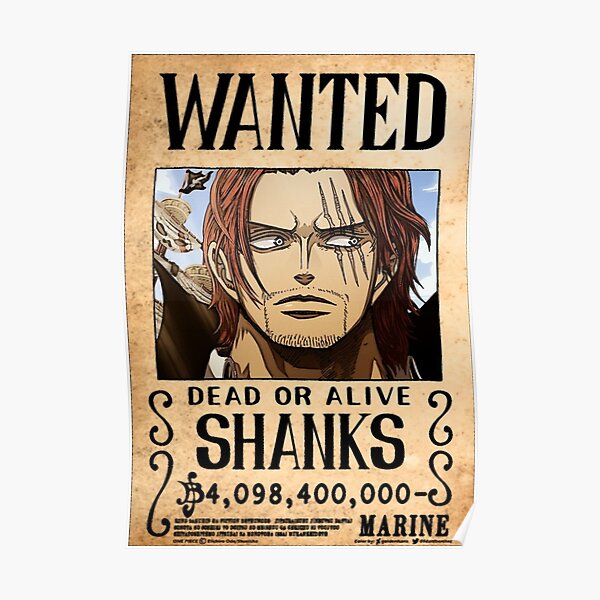 Poster  « Avis de recherche ''Shanks Le Roux