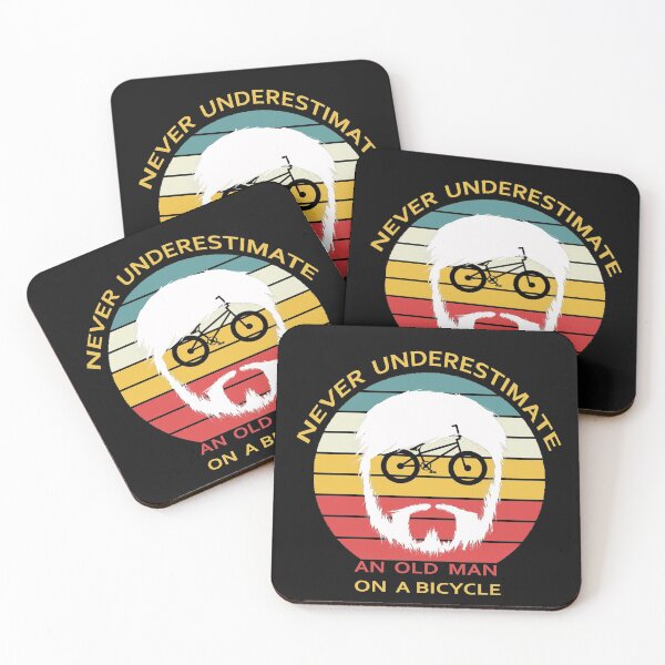Item preview, Never Underestimate An Old Man On A Bicycle designed and sold by HINDAM4U.