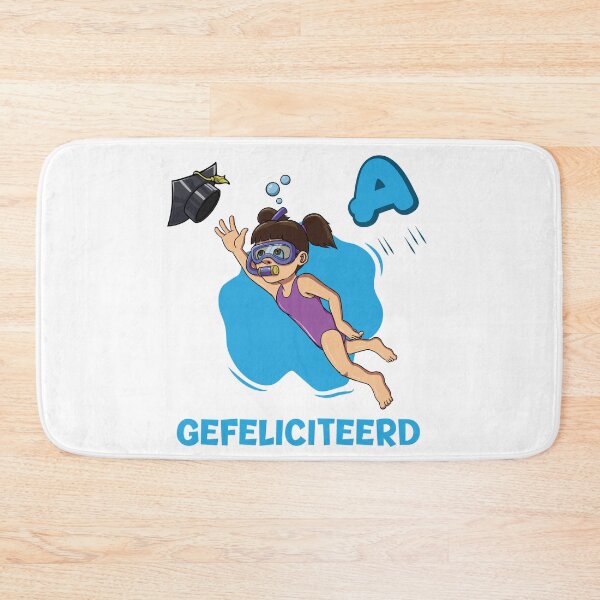 Item preview, Girl is getting here swimming certificate A. Gefeliciteerd met het behalen van je zwemdiploma. Een hele prestatie! designed and sold by Zwembad Vergelijker.