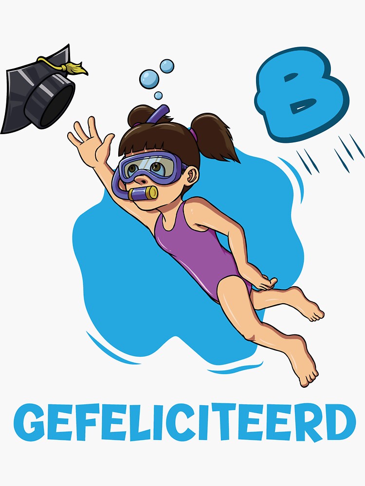 "Girl Is Getting Here Swimming Certificate B. Gefeliciteerd Met Het ...