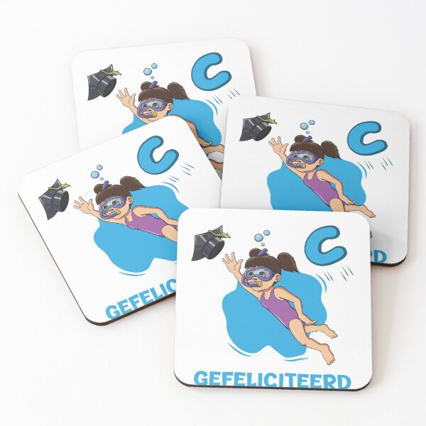 Item preview, Girl is getting here swimming certificate C. Gefeliciteerd met het behalen van je zwemdiploma. Een hele prestatie! designed and sold by Zwembad Vergelijker.