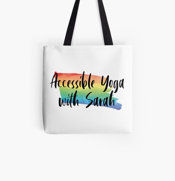 Accessible Yoga with Sarah Rainbow All Over Print Tote Bag
