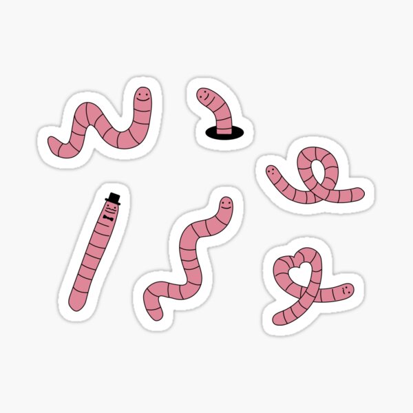 Worm Fishing Stickers for Sale, Free US Shipping