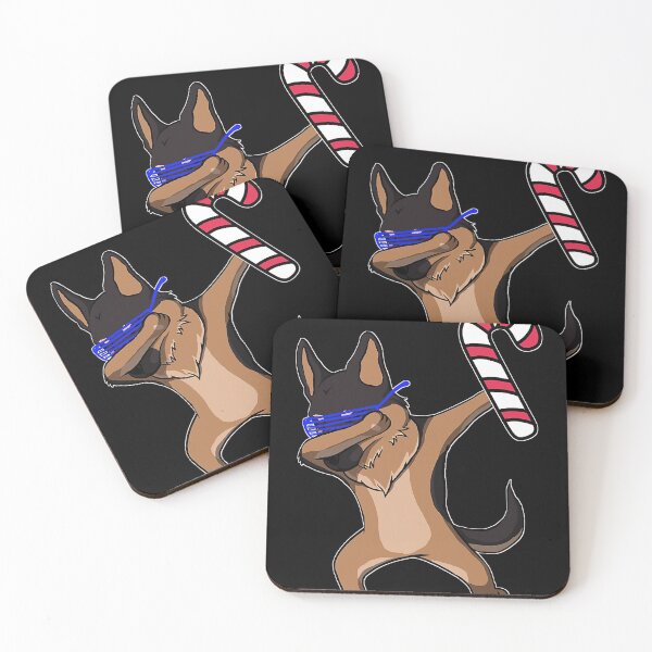 Item preview, Christmas Dabbing German Shepherd Dog Candy Cane Dance designed and sold by EmilyPippin.